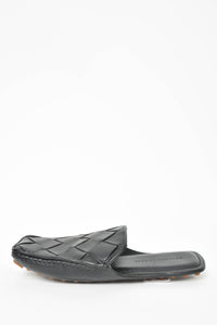 Bottega Veneta Black Intrecciato Leather Mule Slides Size 36.5