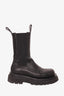 Bottega Veneta Black Leather Chelsea 'The Lug' Boots Size 37.5