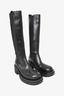 Bottega Veneta Black Leather Knee High Chunky Boot Size 41