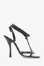 Bottega Veneta Black Leather Strappy Ankle Heels Size 38