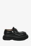 Bottega Veneta Black Leather 'Swell' Loafers Size 39