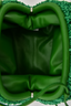 Bottega Venta Green Raffia Mini Pouch Crossbody