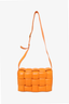 Bottega Veneta Orange Leather "Padded Cassette" Shoulder Bag