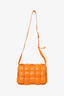 Bottega Veneta Orange Leather "Padded Cassette" Shoulder Bag