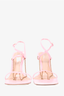Bottega Veneta Pink Leather Chain Detail Heels Size 38