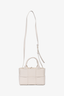Bottega Veneta White Leather Mini Arco Tote with Strap