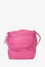 Bottega Veneta Pink Leather Intrecciato Shoulder Bag