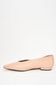 Bottega Venneta Pink Smooth Leather Pointed Toe Flats Size 38