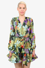 Bronx & Banco Green/Multicolour Ruffle Dress Size XS