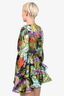 Bronx & Banco Green/Multicolour Ruffle Dress Size XS
