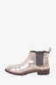 Brunello Cucinelli Silver Ankle Boots Size 38