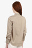 Brunello Cucinelli Beige Beaded Collar Button Down Shirt Size XS