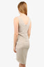 Brunello Cucinelli Beige Silk Sleeveless Dress Size XS