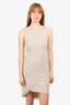 Brunello Cucinelli Beige Silk Sleeveless Dress Size XS