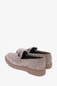 Brunello Cucinelli Beige Suede Beaded Loafer Size 37.5