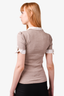 Brunello Cucinelli Beige/White Collar Top Size M