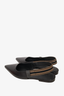 Brunello Cucinelli Black Leather Monili Slingback Flats Size 36