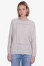 Brunello Cucinelli Grey Wool/Cashmere Beaded Graphic Sweater Size M