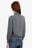 Brunello Cucinelli Grey Wool/Cashmere Zip-up Sweatshirt Size 48