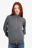 Brunello Cucinelli Grey Wool/Cashmere Zip-up Sweatshirt Size 48