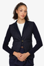 Brunello Cucinelli Navy Cotton Single Breasted Blazer Size M