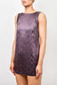 Brunello Cucinelli Purple Silk Sleeveless Mini Dress Size S