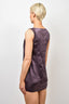 Brunello Cucinelli Purple Silk Sleeveless Mini Dress Size S