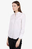 Brunello Cucinelli White Beaded Button Down Long Sleeve Shirt Size XS