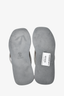 Brunello Grey Espadrille Flip Flops Size 39.5