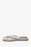 Brunello Grey Espadrille Flip Flops Size 39.5
