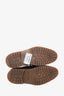 Burberry Burgundy/Black Leather Kiltie Fringe Slip On Sneaker Size 36