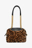 Burberry 2015 Leopard Shearling Chain Shoulder Bag