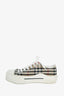 Burberry Beige Canvas Check Sneakers Size 37