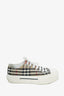 Burberry Beige Canvas Check Sneakers Size 37