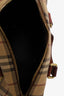 Burberry Beige Check Coated Canvas Bowling Bag