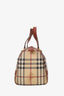 Burberry Beige Check Coated Canvas Bowling Bag