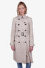 Burberry Beige Classic Trench Coat with Belt Size 4