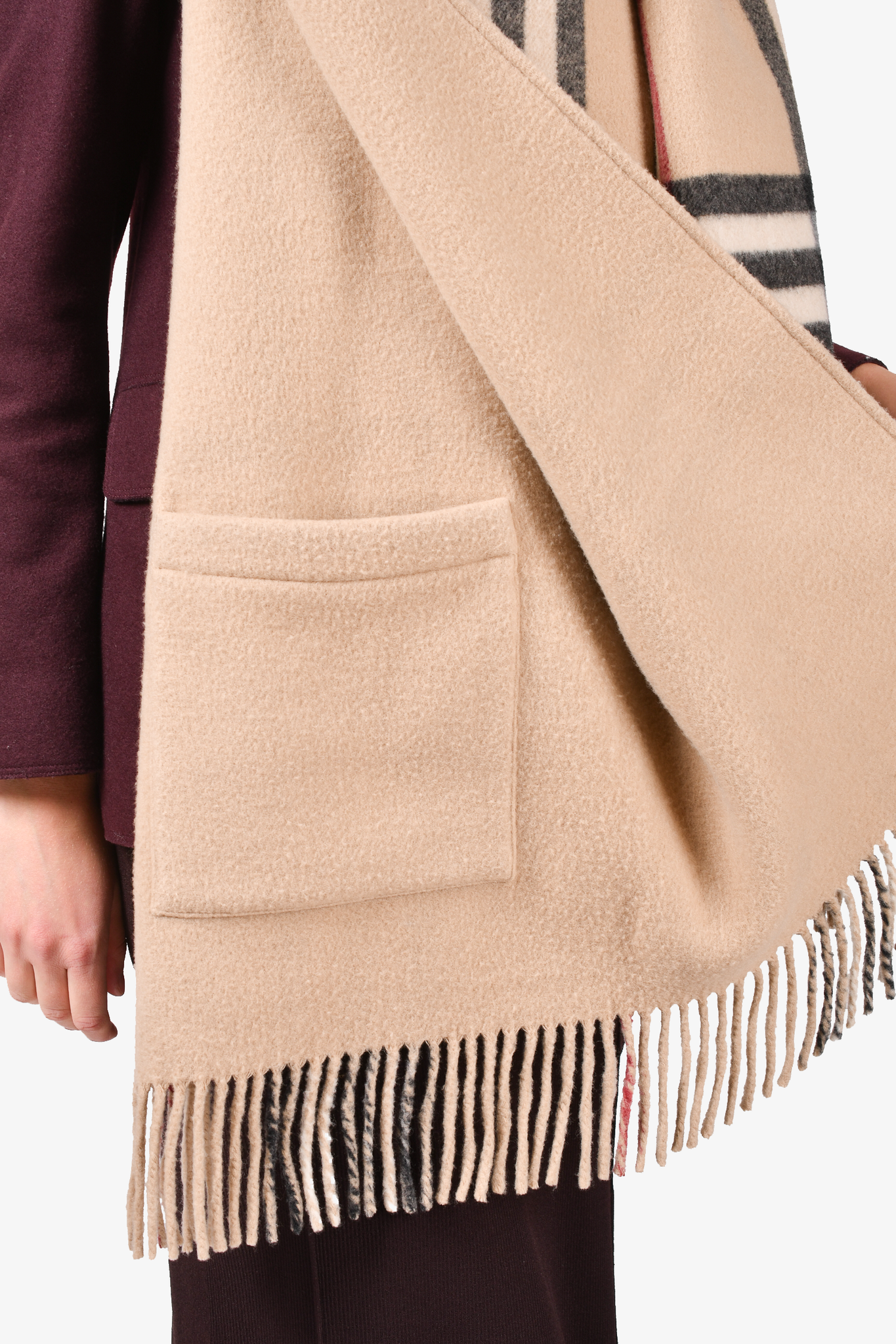 Burberry helene check pocket scarf shop