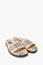 Burberry Beige Novacheck Canvas Slides sz 44