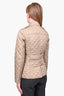 Burberry Beige Quilted Collared Buttoned Jacket Size XS