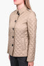 Burberry Beige Quilted Collared Buttoned Jacket Size XS