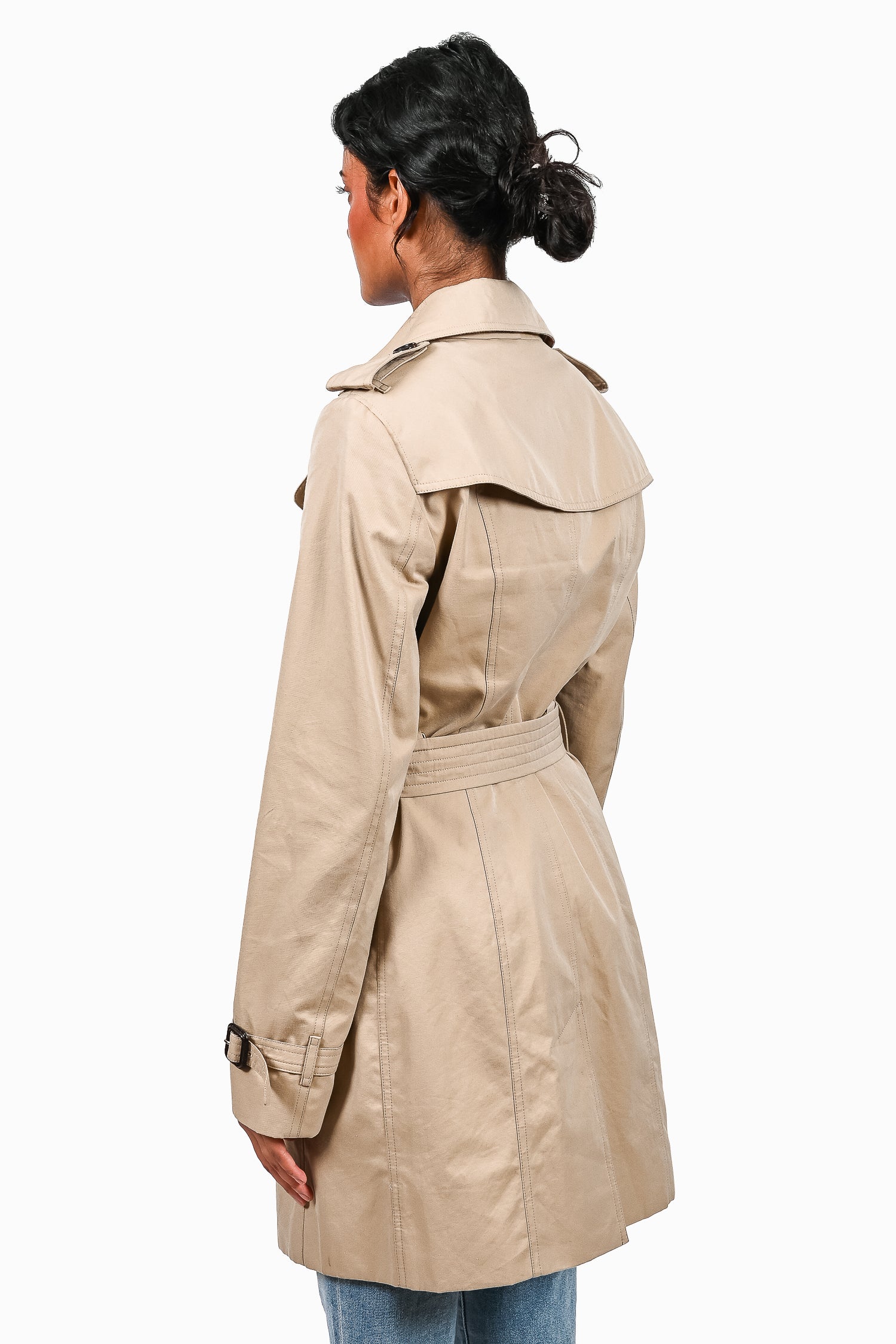 Burberry Beige 'Sandringham' Short Trench Coat Size 6 – Mine & Yours