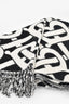 Burberry Black/White Cashmere Logo Rectangle Scarf w/ Tags