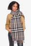 Burberry Black Check Wool/Cashmere Scarf