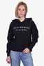 Burberry Black Cotton Logo Embroidery Hoodie Size XS