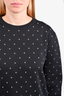 Burberry Black Cotton Studded Sweatshirt Size L