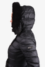 Burberry Black Down Belted Puffer Jacket with Fur Hood Size S