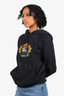Burberry Black Esker Embroidered Logo Hoodie Size XS