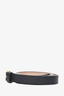 Burberry Black Grained Leather Belt Size 32/80