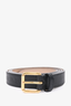 Burberry Black Grained Leather Belt Size 32/80